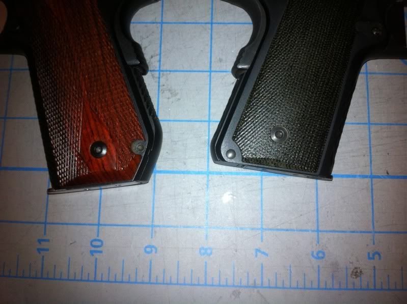 Officer grip with magwell or full size grip? 1911 Firearm Addicts